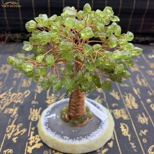 CÂY TÀI LỘC PERIDOT ĐẾ NGỌC 