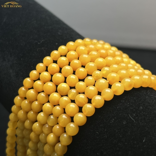 CHUỖI 108 MẬT LẠP MÀU VÀNG NGHỆ